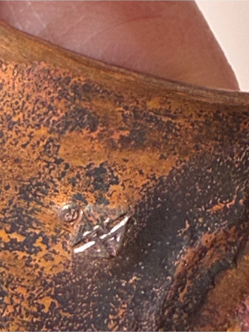 Vintage Boho Heavy Copper Designer Dragonfly Southwestern Wide cuff Bracelet - Picture 8 of 17